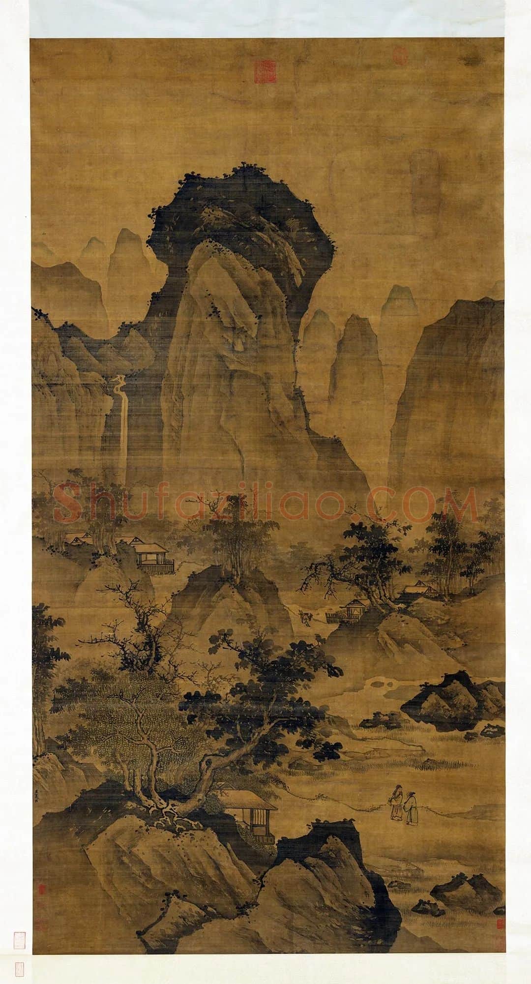 传宋夏珪山水轴