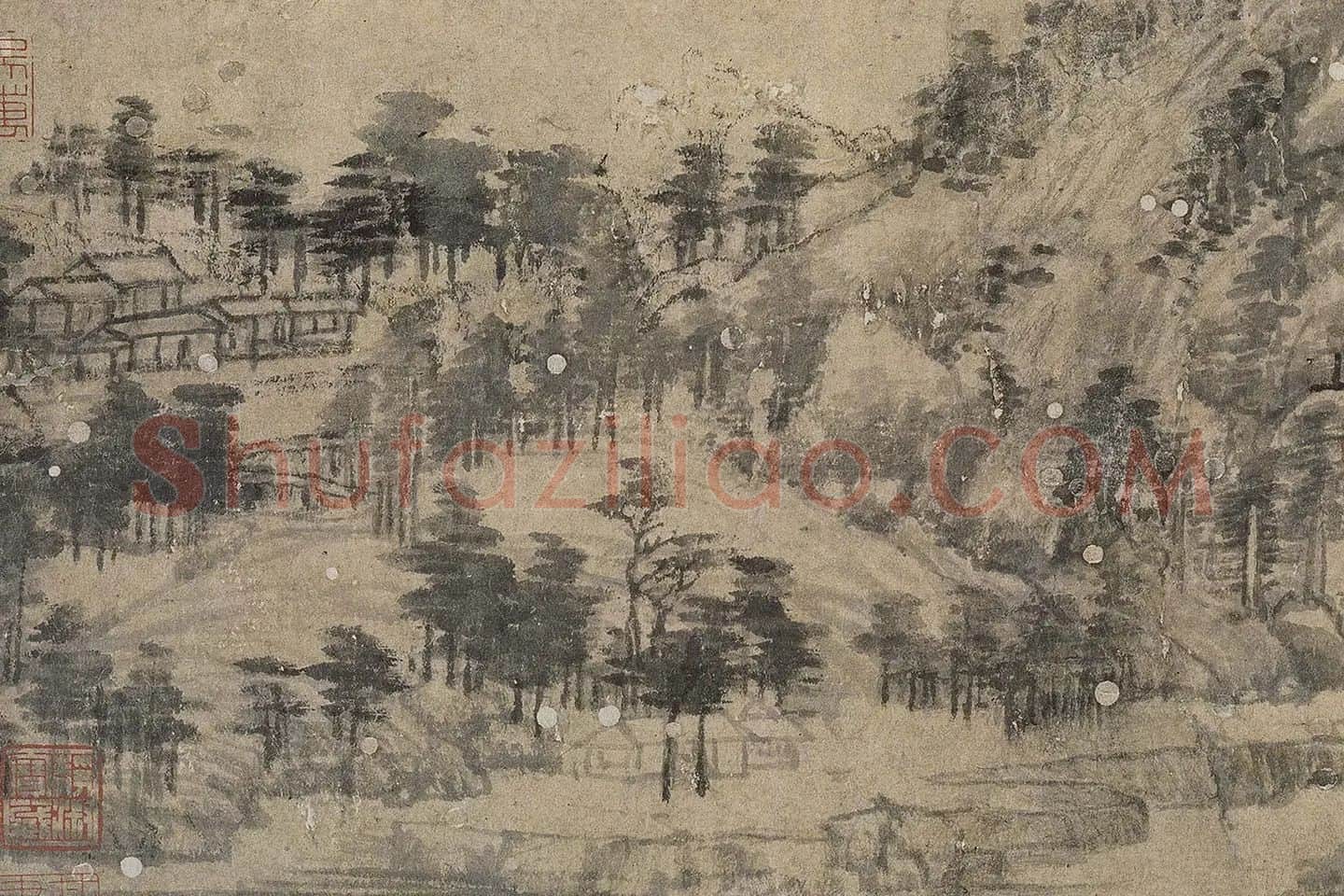 黄公望《富春山居图全卷》高清大图局部 (1)