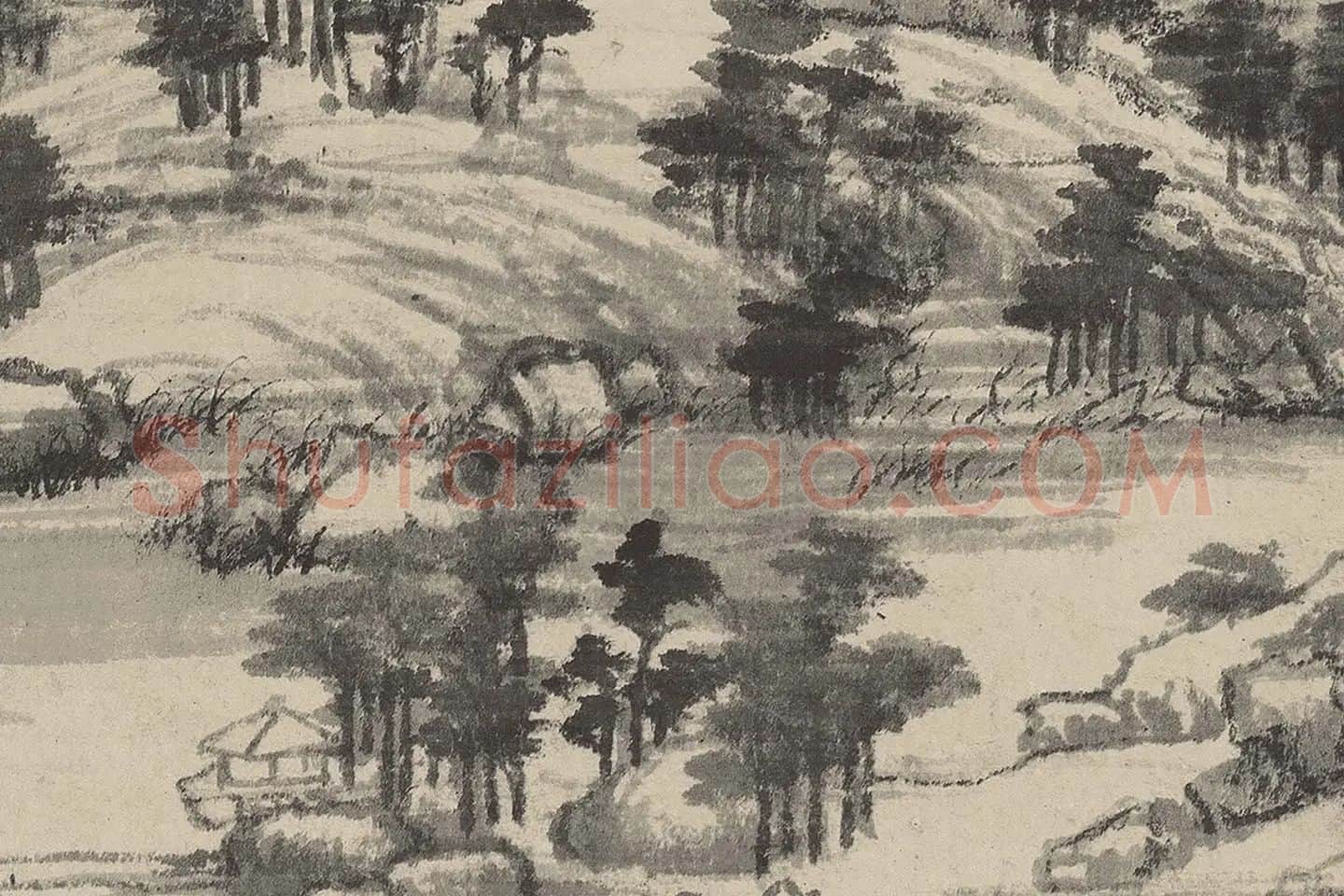 黄公望《富春山居图全卷》高清大图局部 (5)