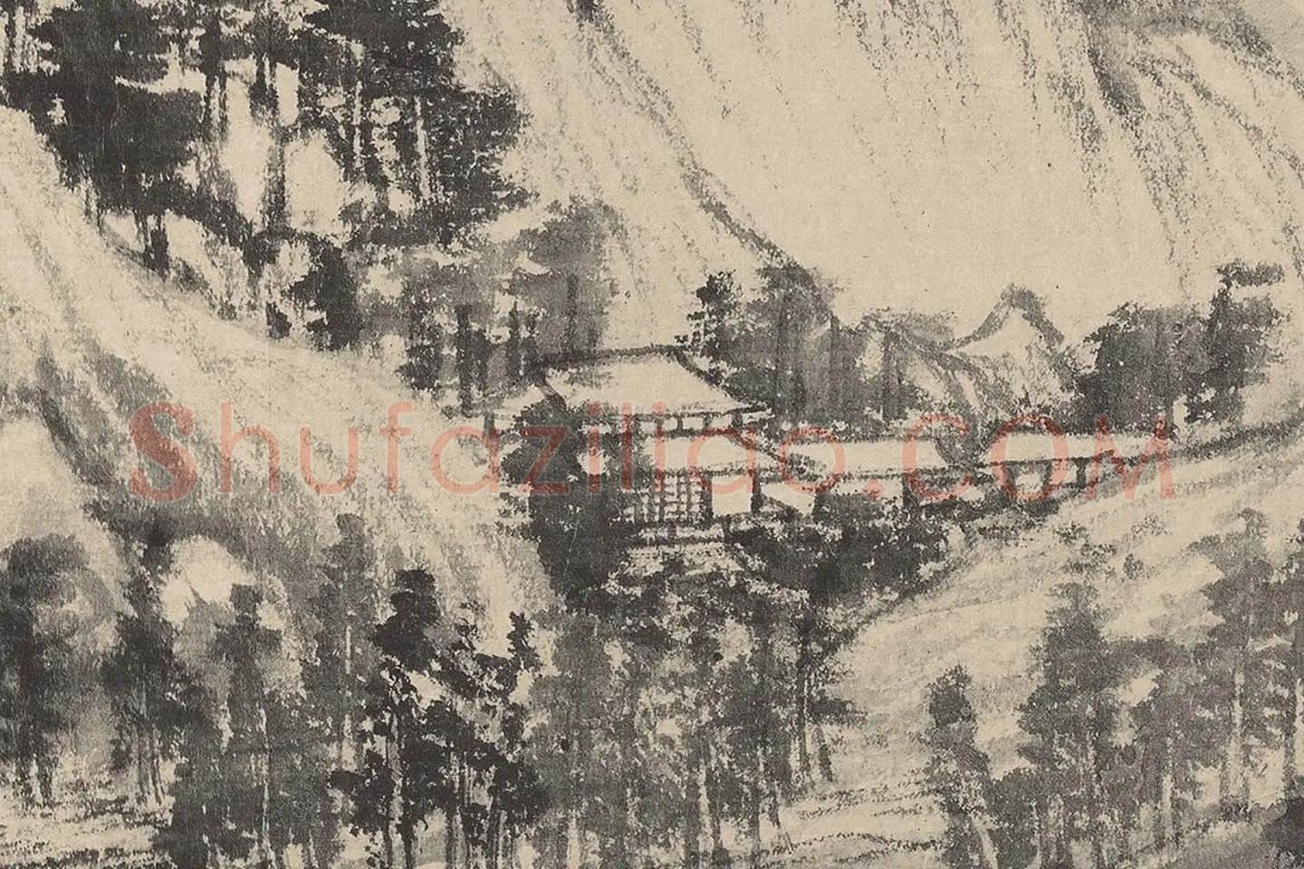 黄公望《富春山居图全卷》高清大图局部 (14)