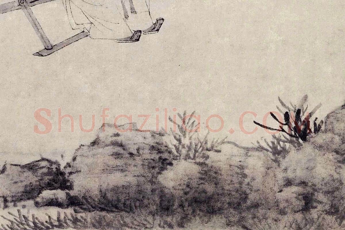 唐寅《桐阴清梦图》局部 (1)