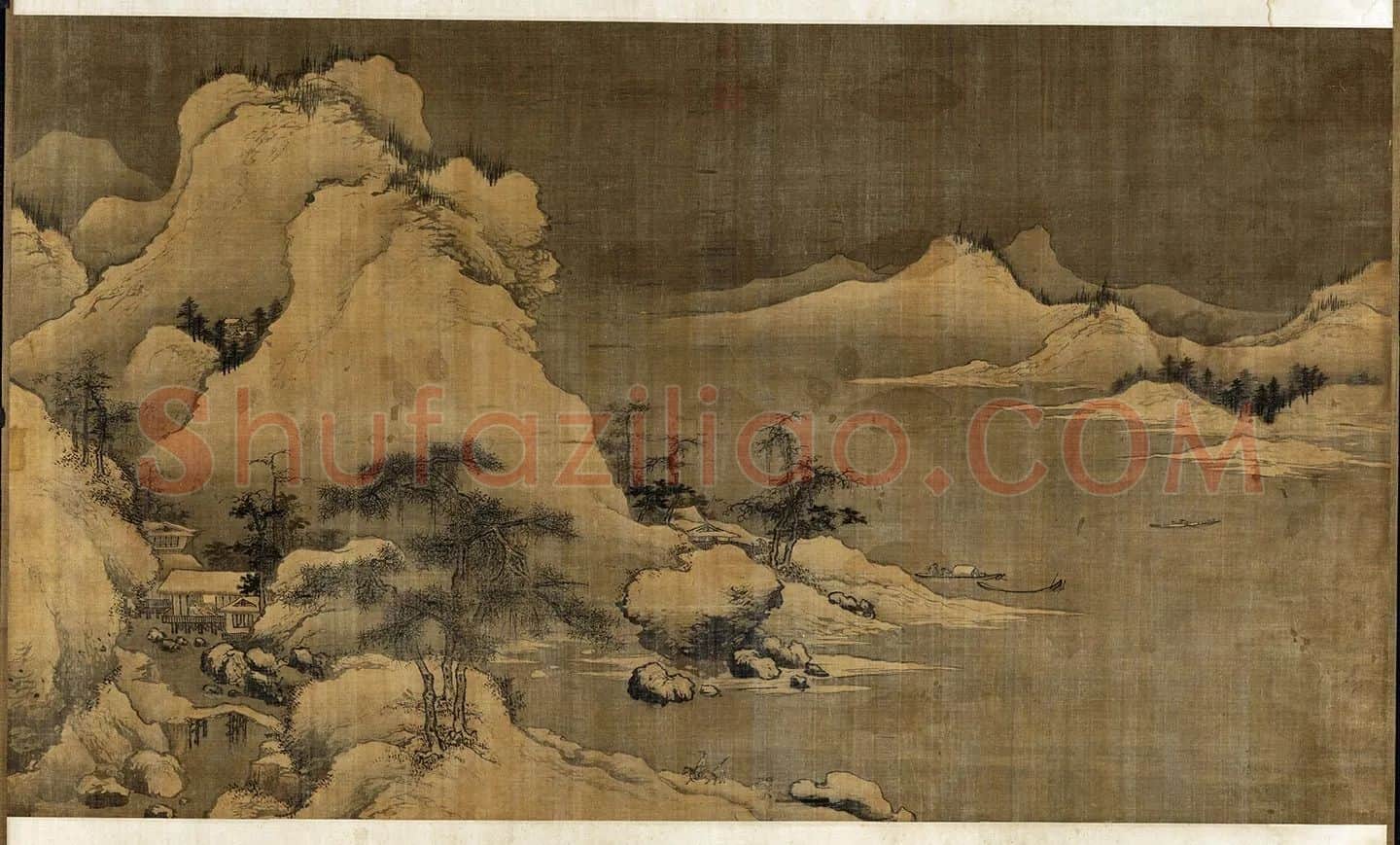 郭熙雪景山水画轴