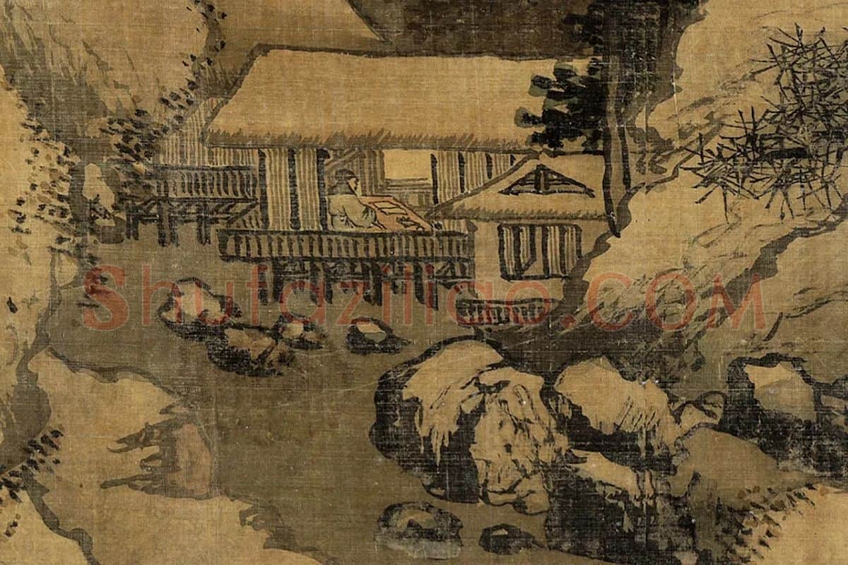 郭熙雪景山水局部 (1)