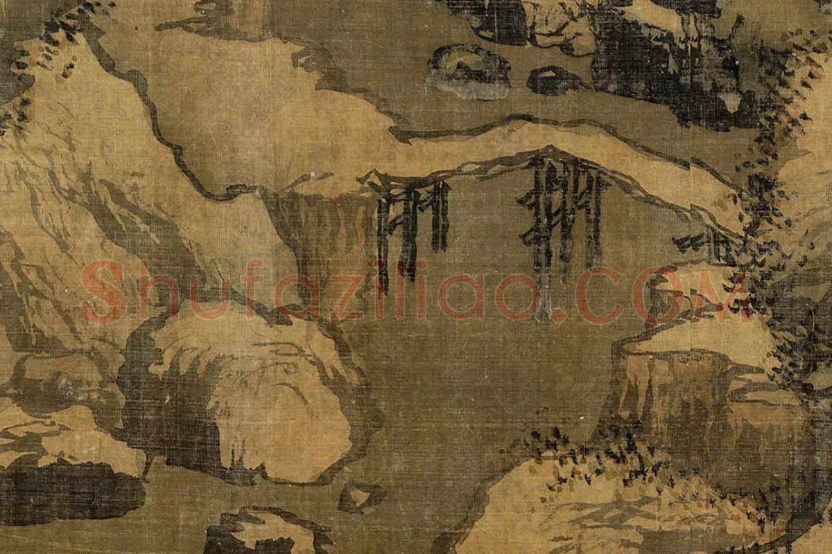 郭熙雪景山水局部 (2)