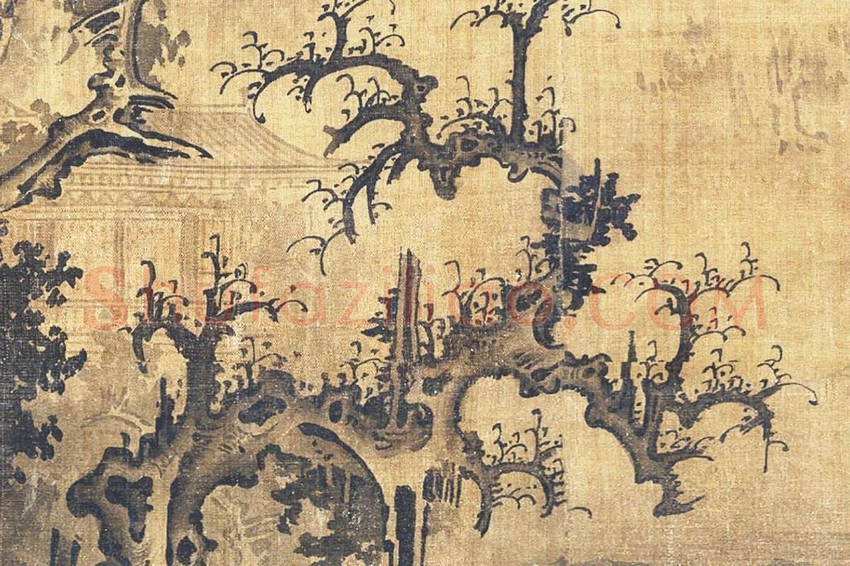 郭熙云烟揽胜图局部 (4)