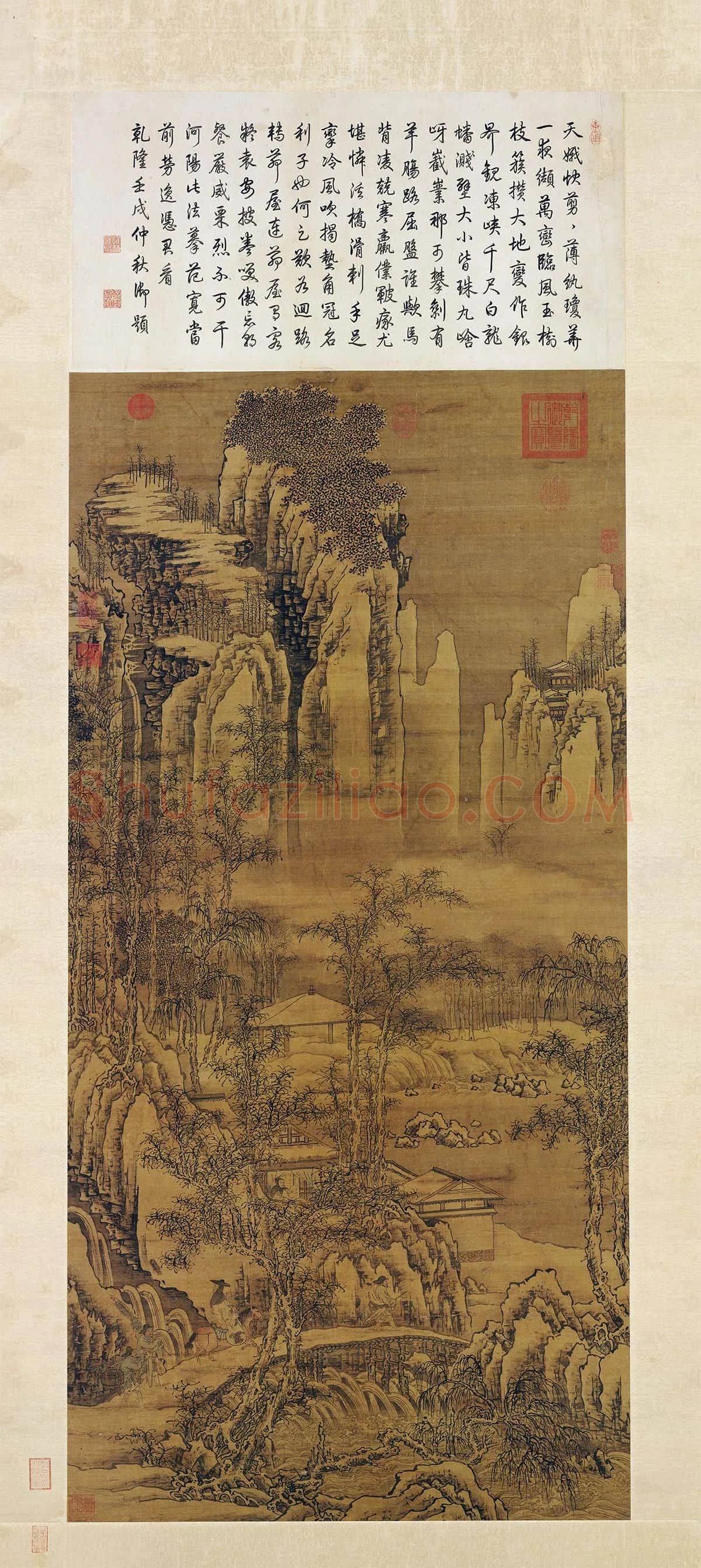 郭熙山水画《雪山行旅图》