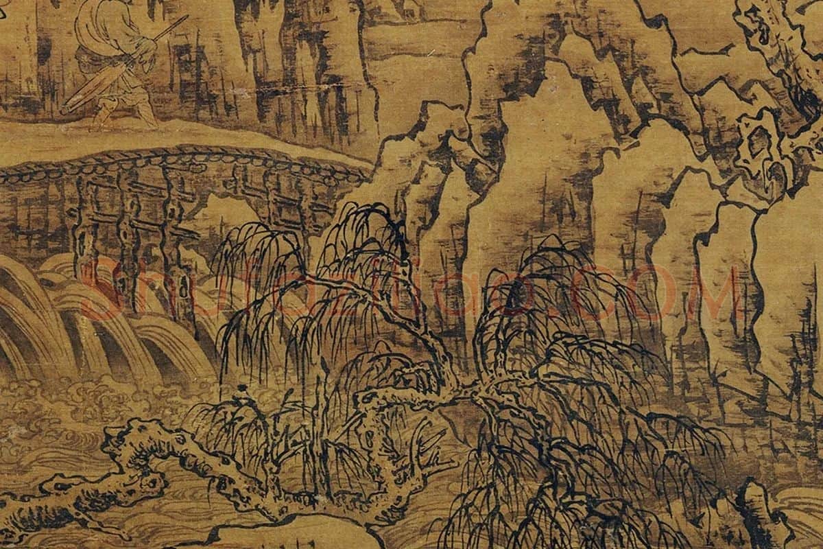 郭熙雪山行旅图局部 (2)