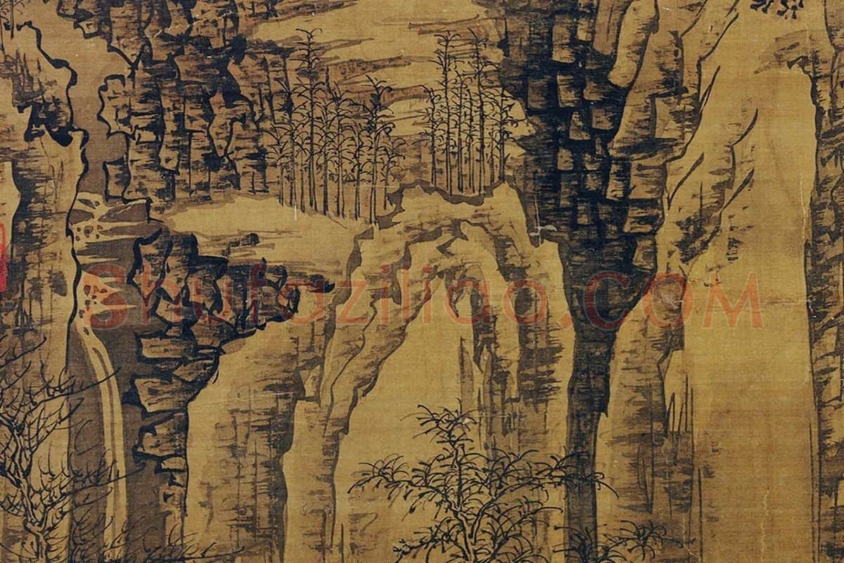 郭熙雪山行旅图局部 (7)