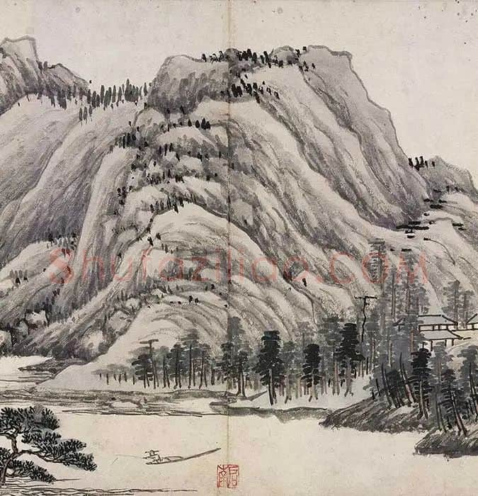 沈周仿黄公望富春山居图_18