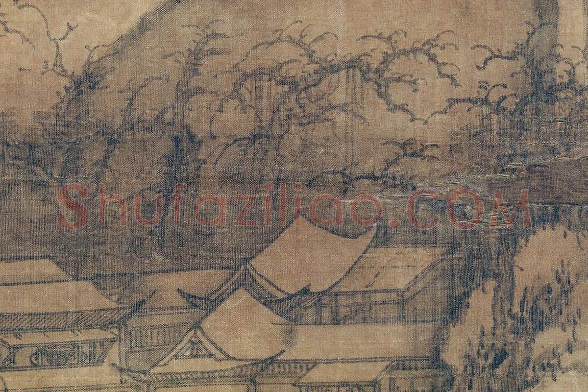 郭熙关山春雪图高清大图局部 (4)