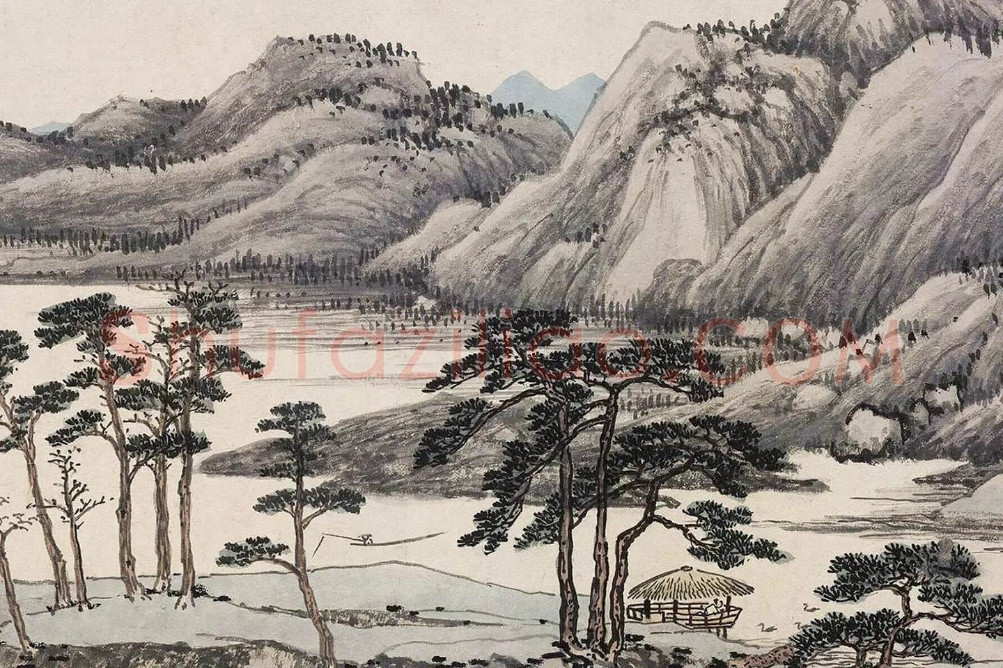 沈周仿黄公望富春山居图局部 (8)