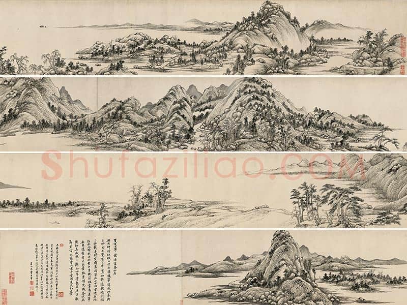 清·王翚《临黄公望富春山居图》全卷
