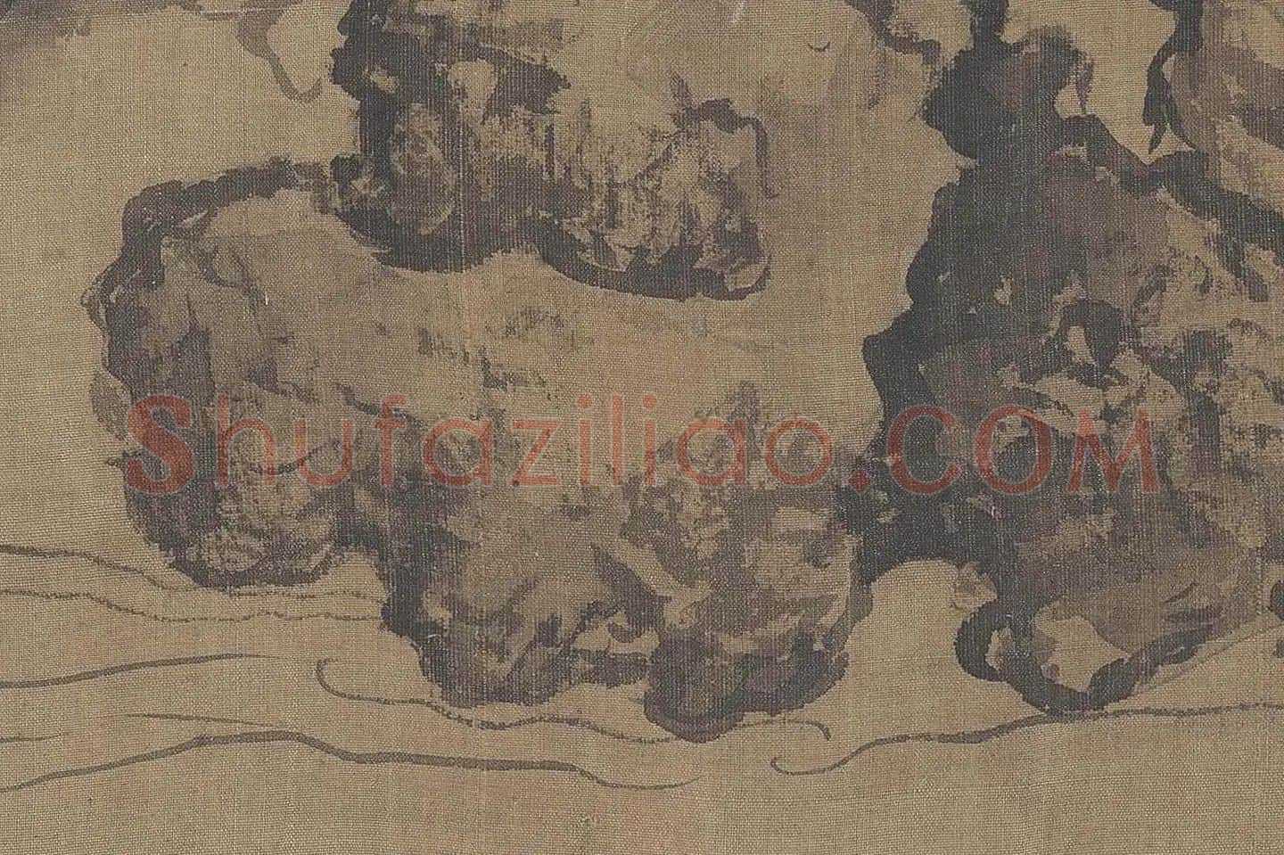郭熙《窠石平远图》高清大图局部-(4)