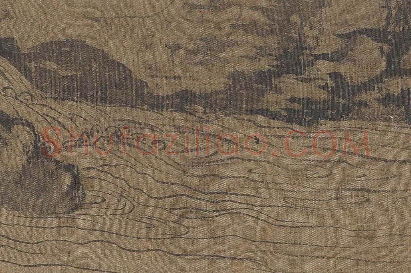 郭熙《窠石平远图》高清大图局部-(7)