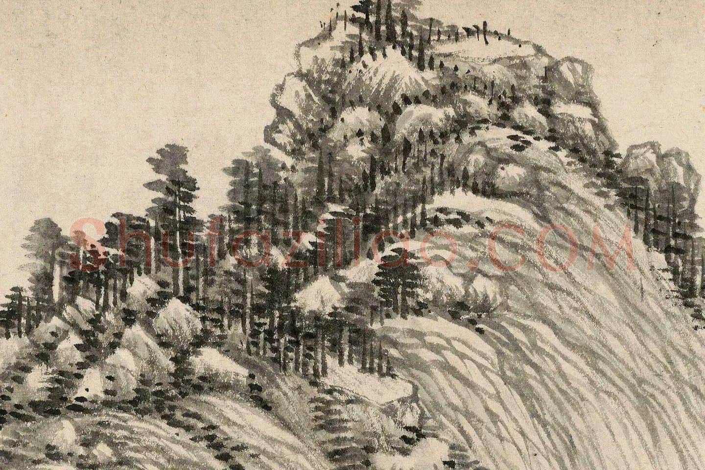 王翚《临富春山居图》局部 (3)