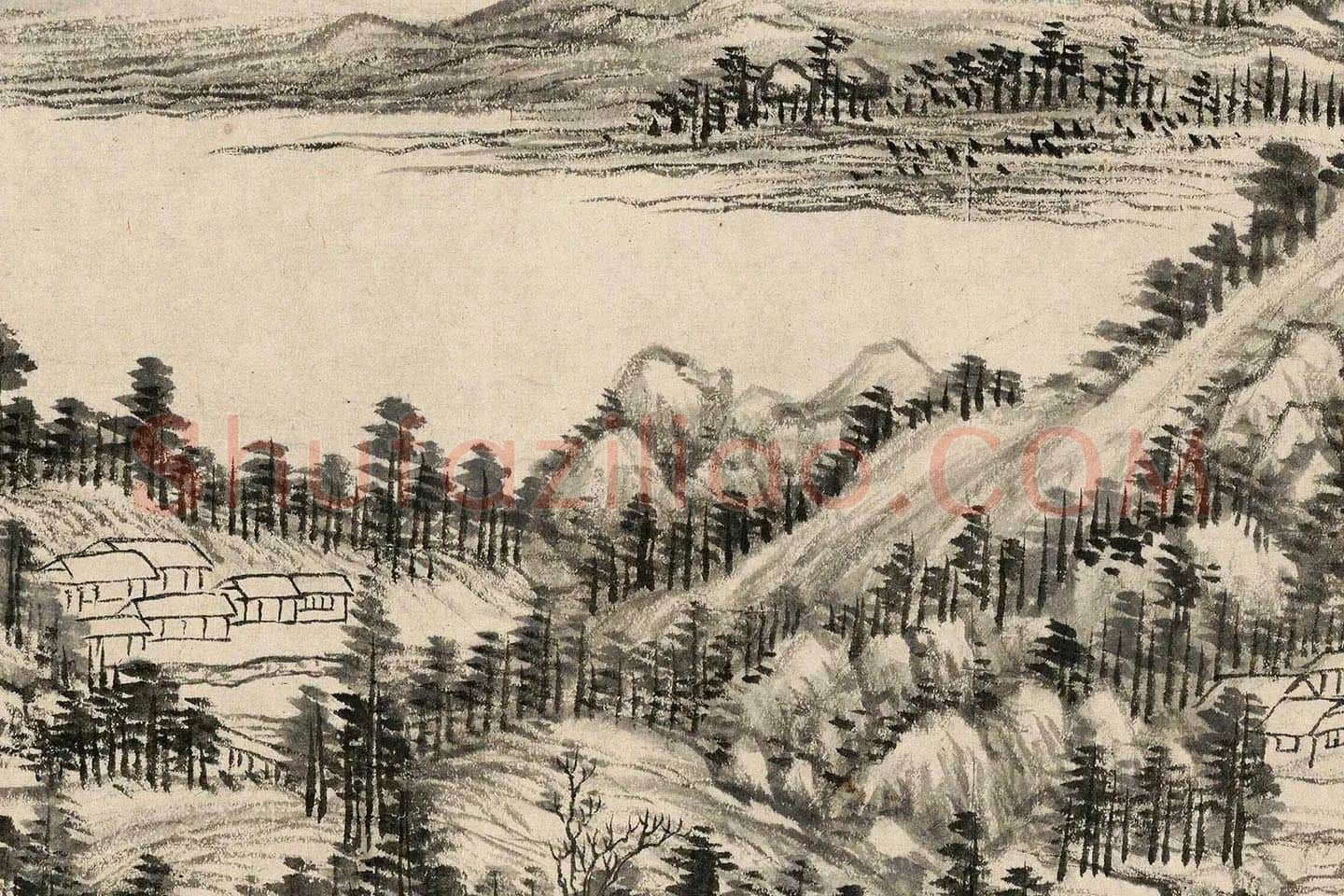 王翚《临富春山居图》局部 (5)