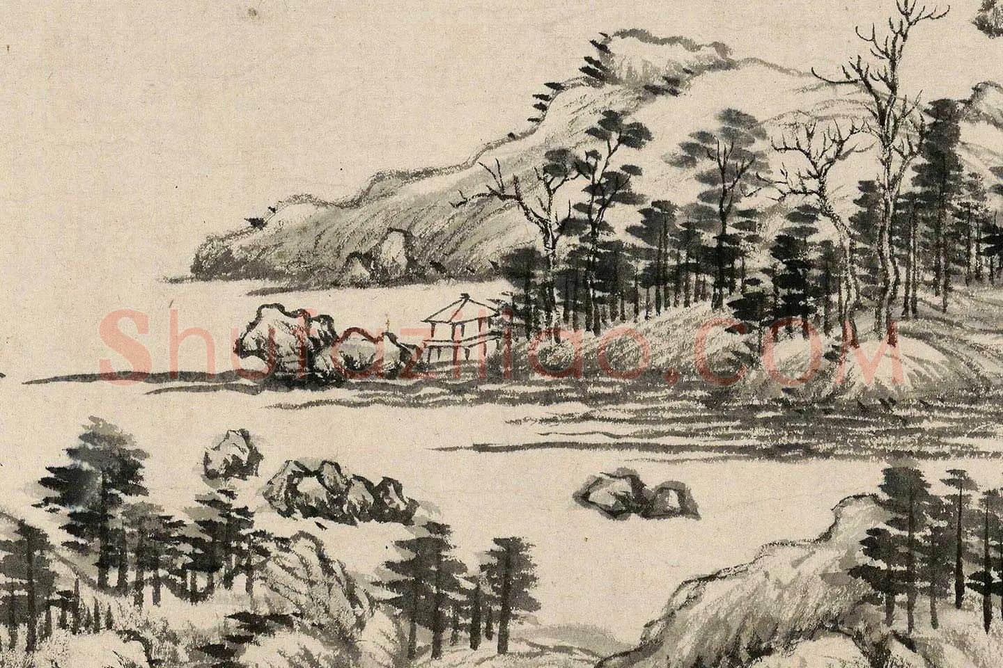 王翚《临富春山居图》局部 (7)