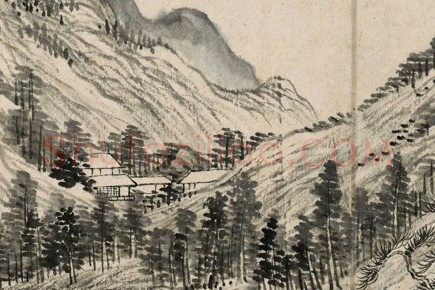 王翚《临富春山居图》局部 (11)