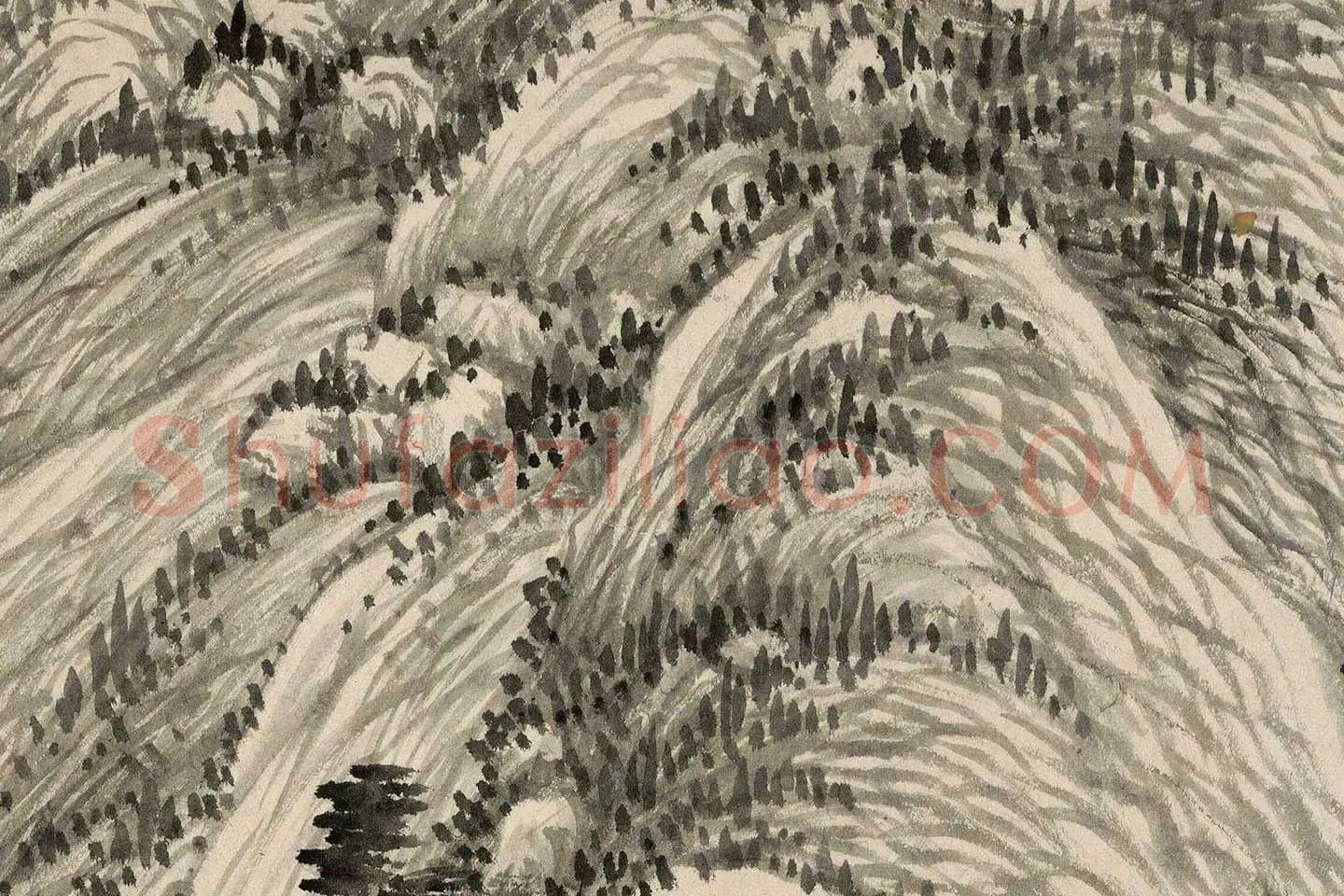 王翚《临富春山居图》局部 (12)