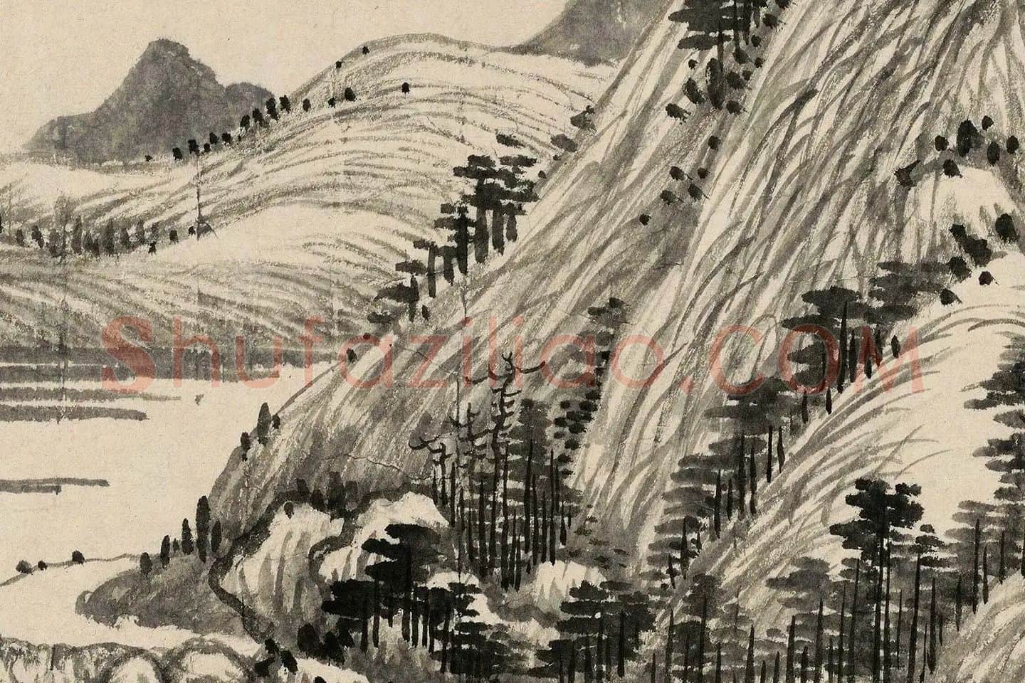 王翚《临富春山居图》局部 (17)