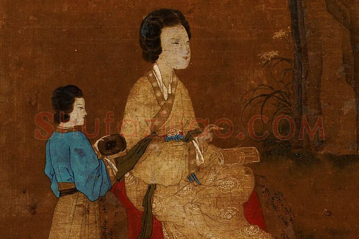传周文矩仕女图局部-1