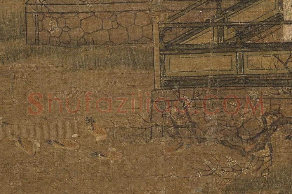 周文矩《水榭看凫图》局部 (1)