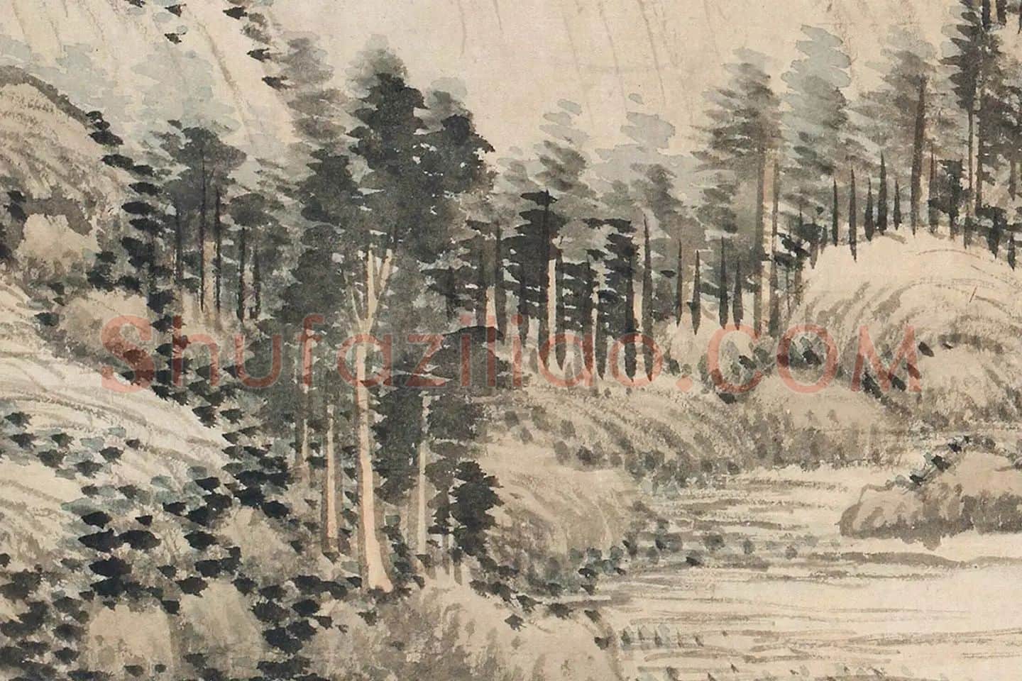 王翚《仿富春山居图》局部 (2)
