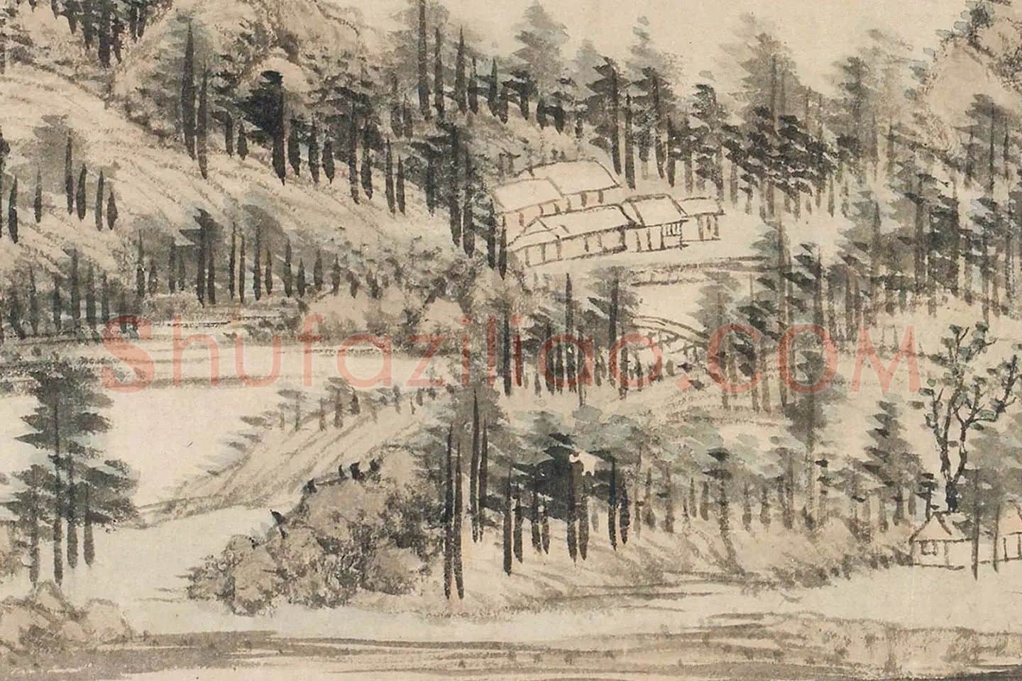 王翚《仿富春山居图》局部 (4)