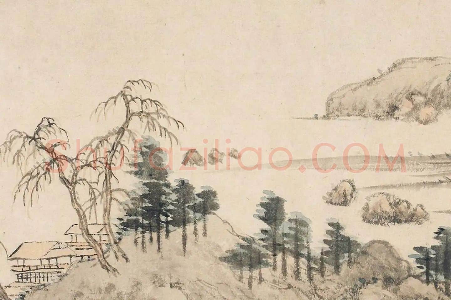 王翚《仿富春山居图》局部 (5)