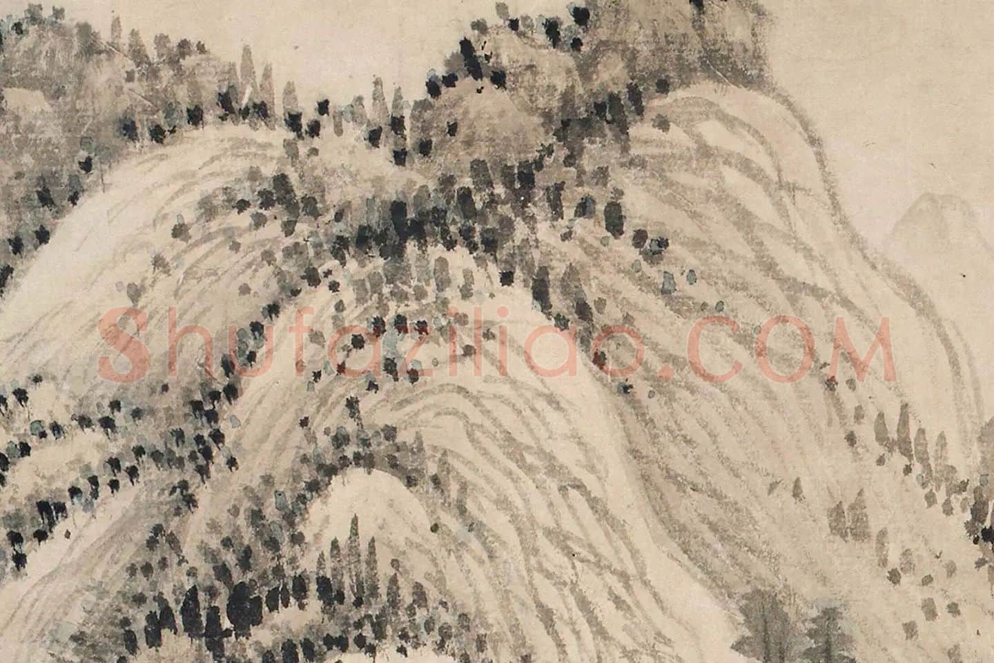 王翚《仿富春山居图》局部 (10)