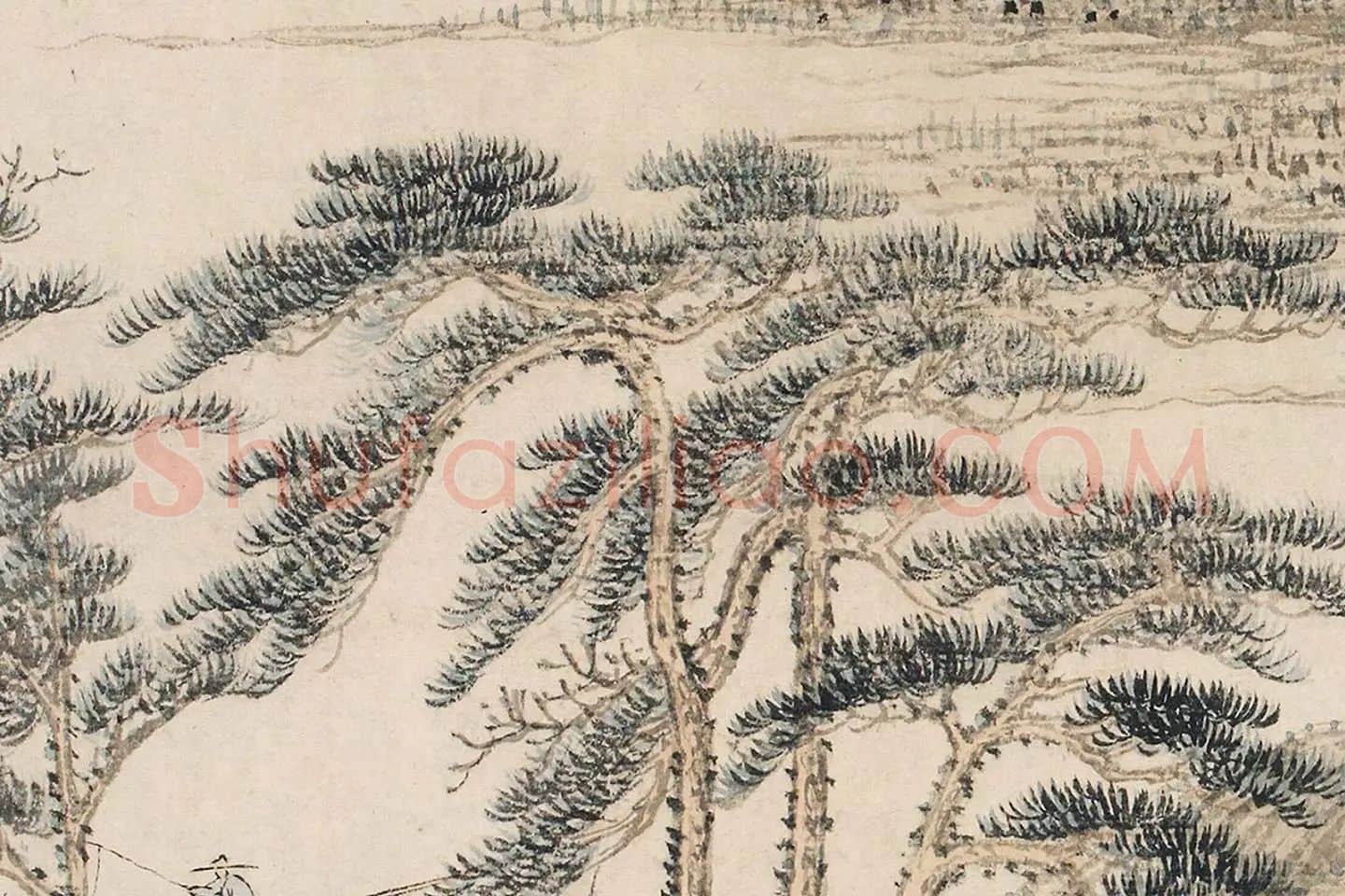 王翚《仿富春山居图》局部 (13)