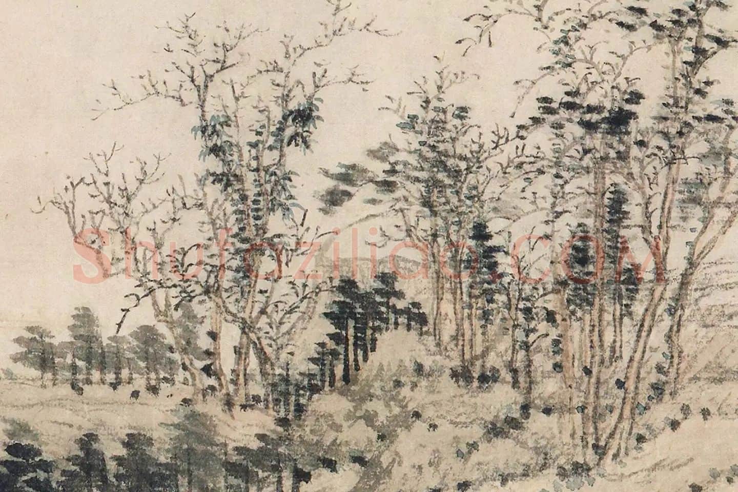 王翚《仿富春山居图》局部 (14)