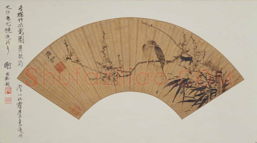孙克弘梅竹寒雀图扇页 | 故宫绘画藏品