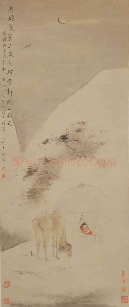 华喦寒驼残雪图轴 | 故宫绘画藏品