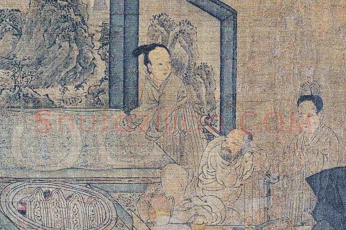 周文矩《重屏会棋图》高清大图局部 (5)