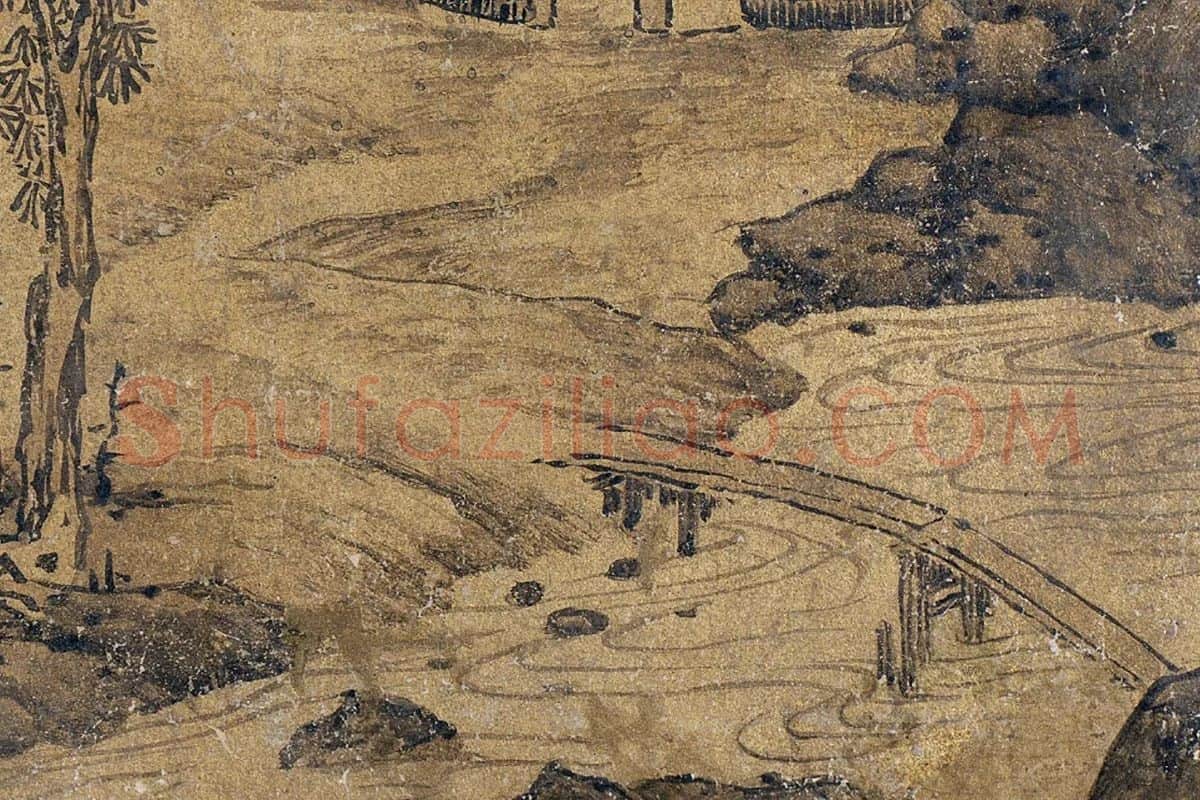 汪昻仿董源山水局部 (2)