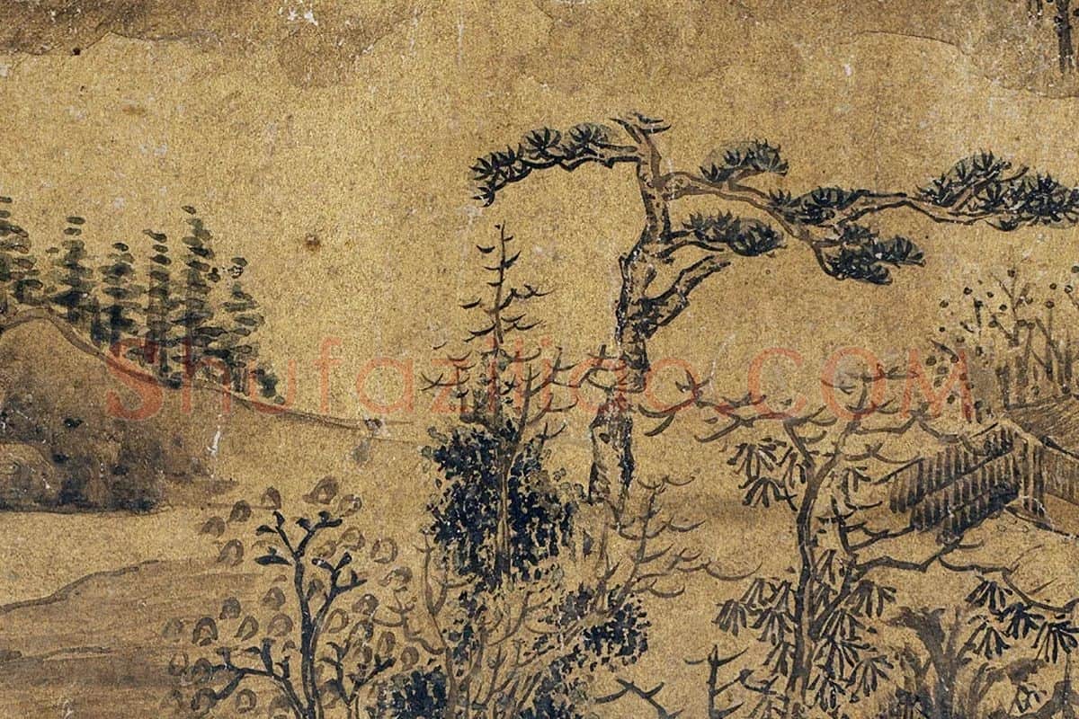 汪昻仿董源山水局部 (3)