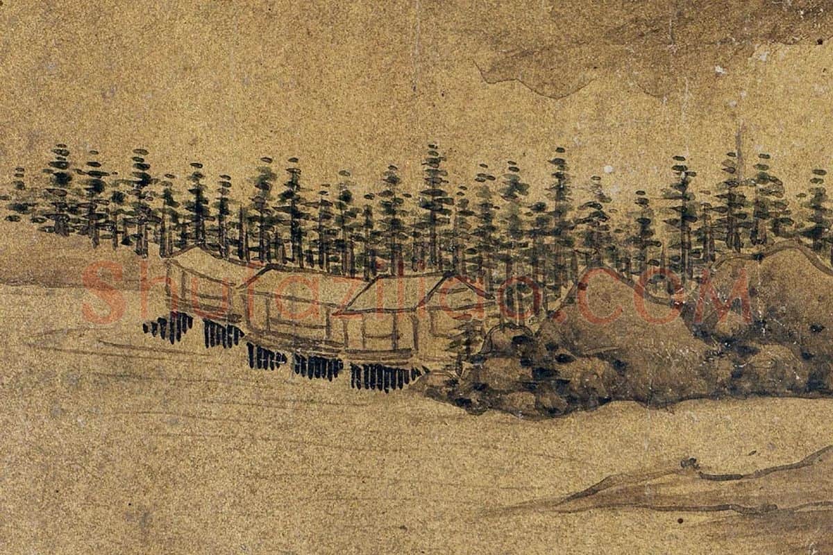 汪昻仿董源山水局部 (4)