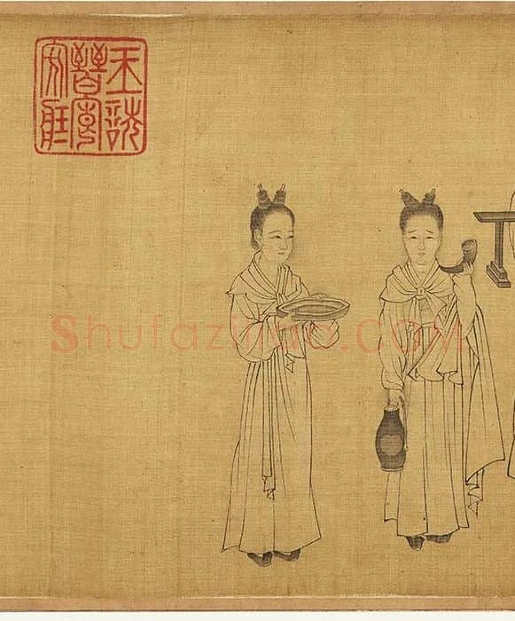 杨子华《勘书图》卷_06