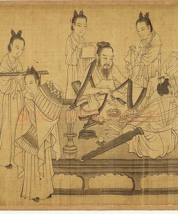 杨子华《勘书图》卷_07