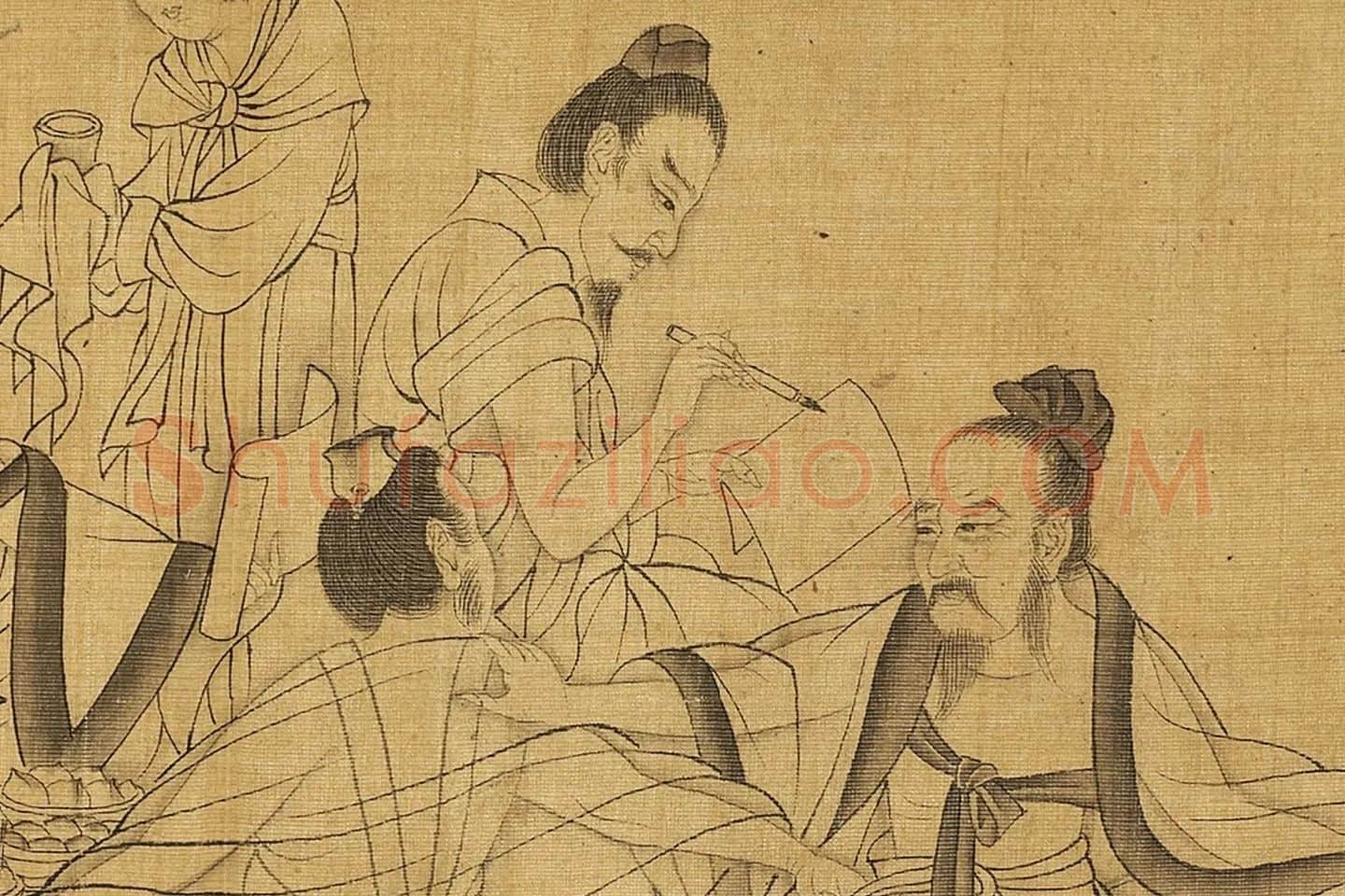 杨子华《勘书图卷》局部 (1)