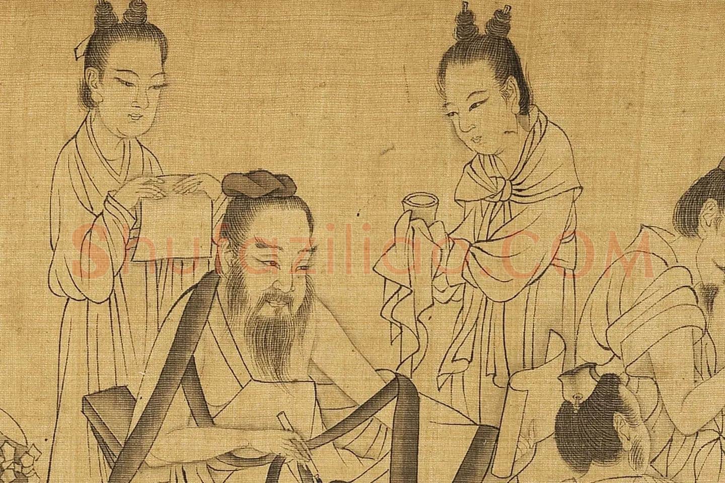 杨子华《勘书图卷》局部 (2)