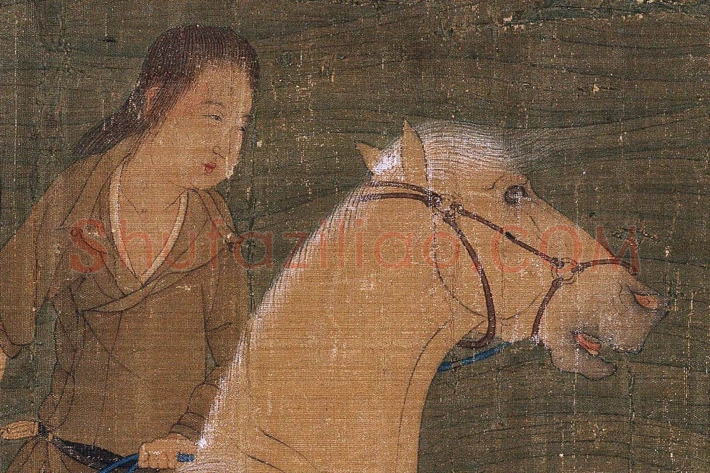 五代《神骏图》高清大图局部 (1)
