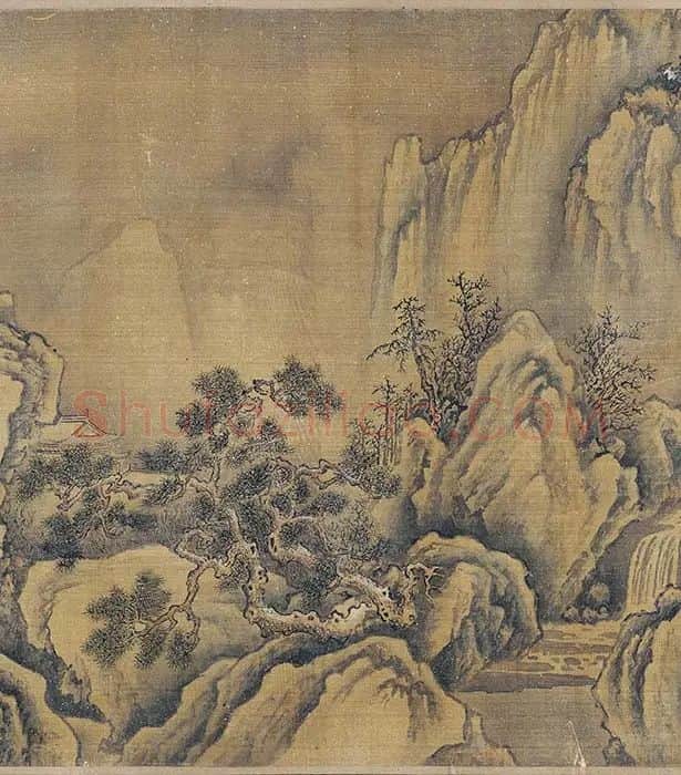 王诜《渔村小雪图》卷_07