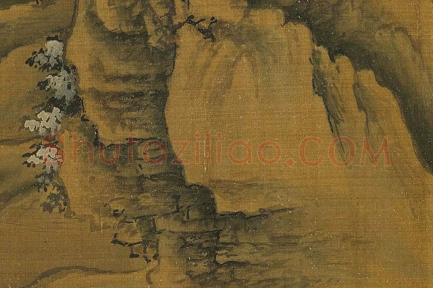 王诜《渔村小雪图》高清大图局部 (2)