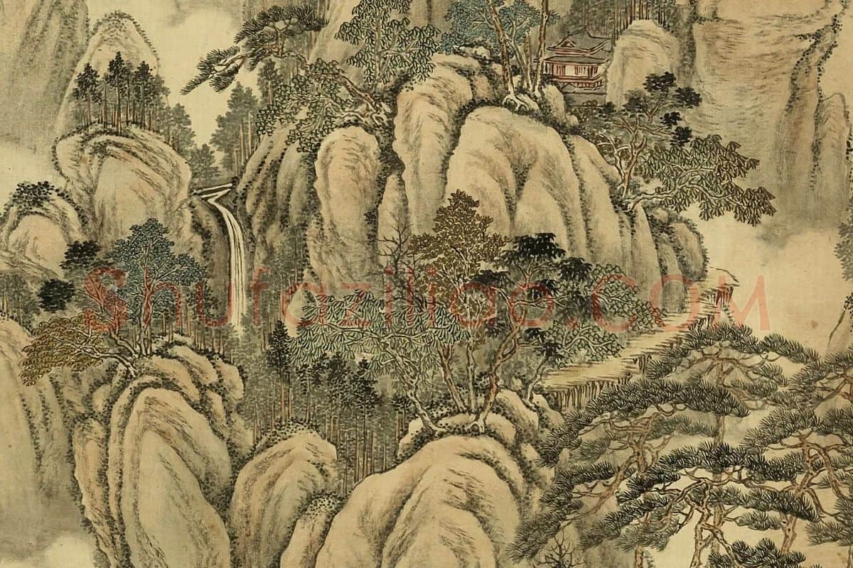 唐岱《仿王维山水》局部 (3)