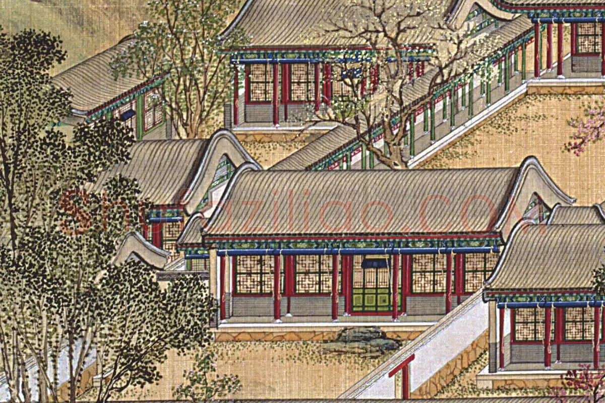 唐岱、沈源《茹古涵今》高清大图局部 (3)