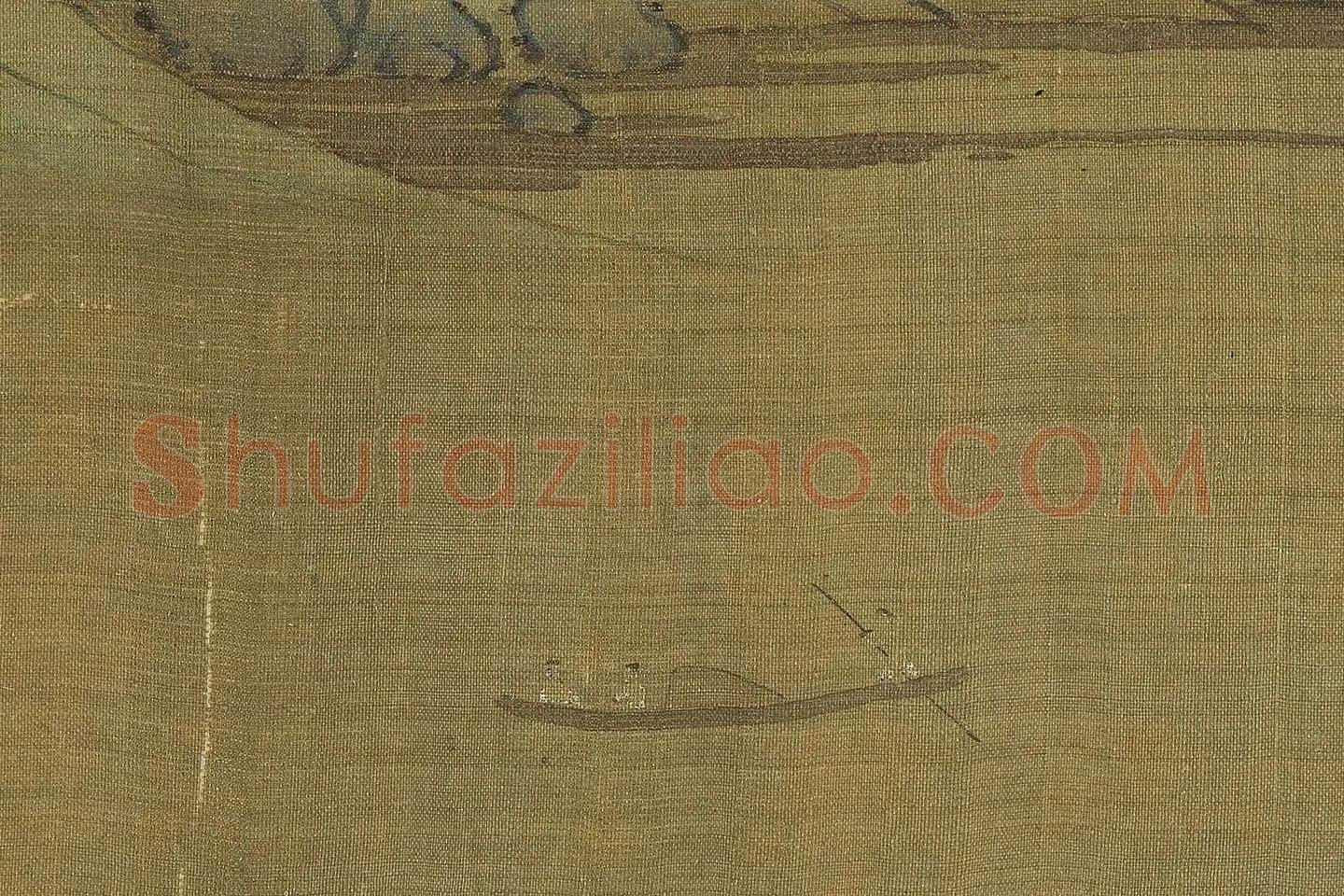 传王诜山水画《瀛山图》高清大图局部 (16)
