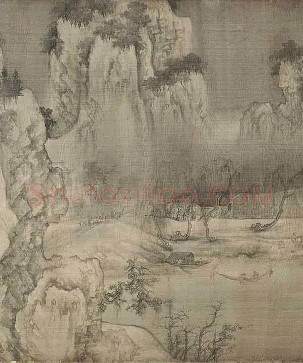 王诜渔村小雪图卷_17