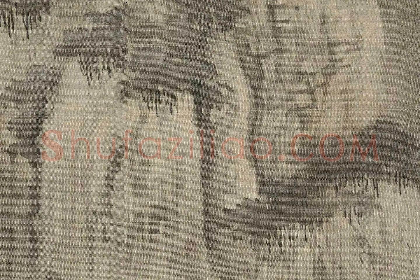 王诜《渔村小雪图》高清大图局部 (8)